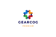 gear cog cogs logo vector icon