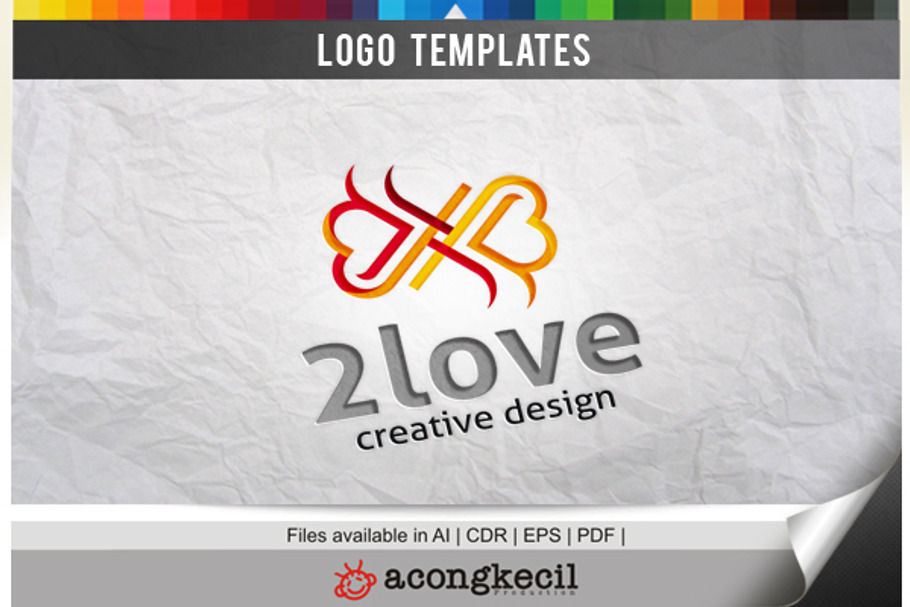 2 Love in Logo Templates - product preview 8