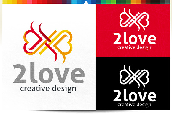 2 Love in Logo Templates - product preview 1