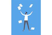 Man Throwing Up Documents, Success