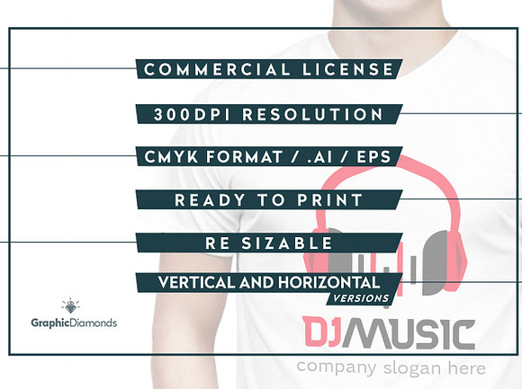 Dj Music Logo Template in Logo Templates - product preview 3