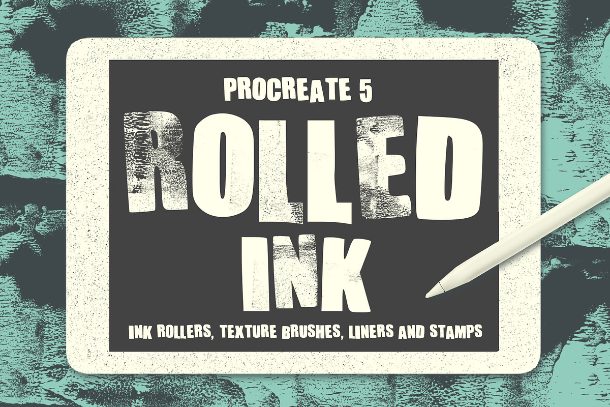 ROLLED INK BRUSHES FOR PROCREATE 5 in Photoshop Brushes - product preview 8