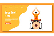 Drummer landing page template