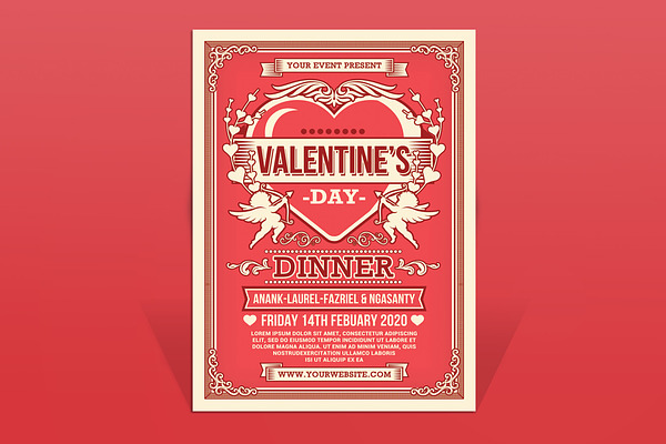 Valentine's Day Dinner Flyer