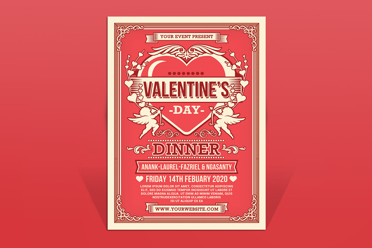 Valentine's Day Dinner Flyer in Flyer Templates - product preview 8