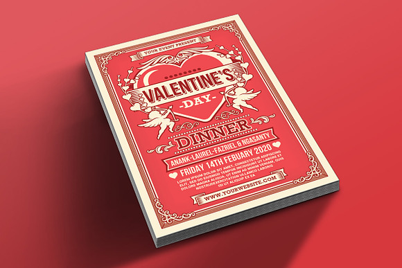 Valentine's Day Dinner Flyer in Flyer Templates - product preview 1