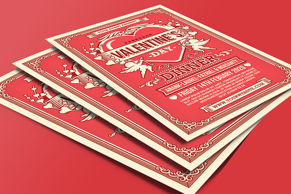 Valentine's Day Dinner Flyer in Flyer Templates - product preview 2