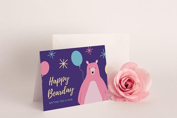 A2 Invitation greeting card mockup in Print Mockups - product preview 2