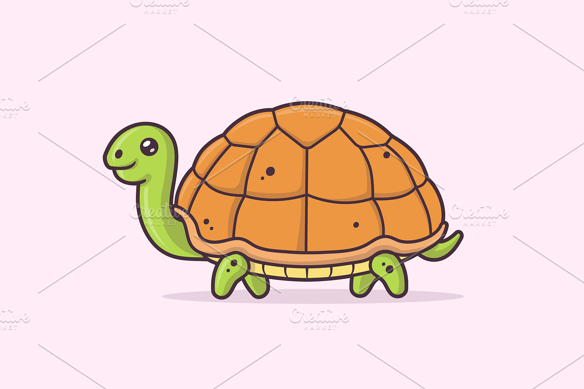 Kawaii Turtle in Illustrations - product preview 8