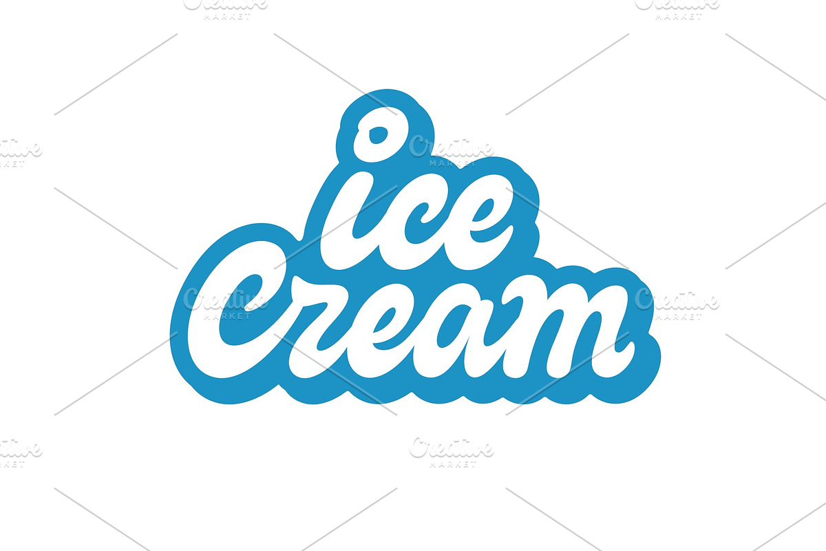 Ice Cream vector lettering in Illustrations - product preview 8