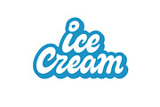 Ice Cream vector lettering