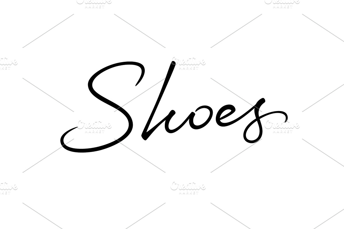 Shoes vector lettering in Illustrations - product preview 8