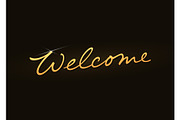 Welcome vector lettering