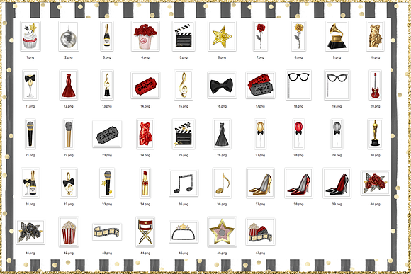 Red Carpet Clipart set in Illustrations - product preview 1