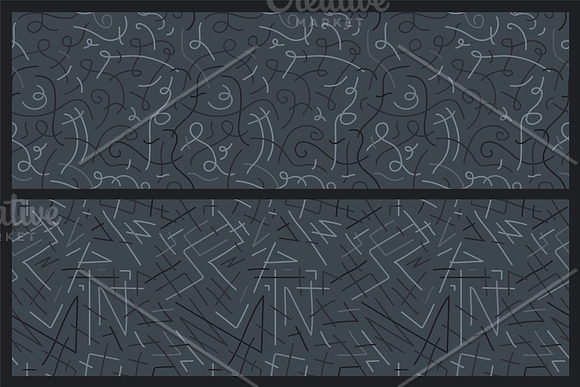 Dark drawing seamless patterns in Patterns - product preview 4