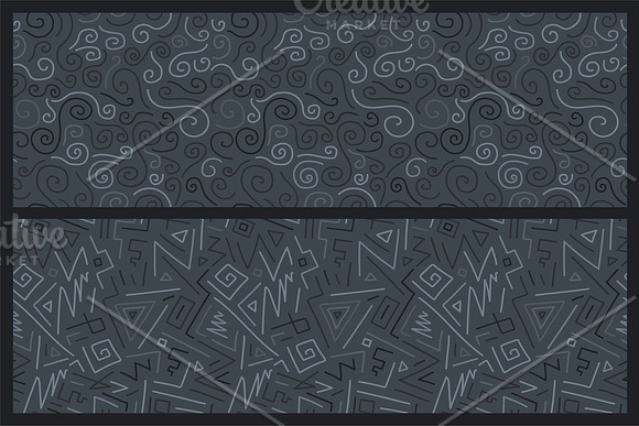 Dark drawing seamless patterns in Patterns - product preview 5