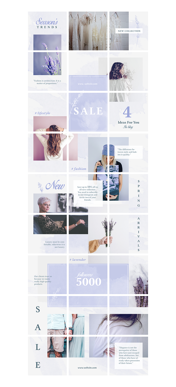 Instagram Puzzle - Lavender in Instagram Templates - product preview 2