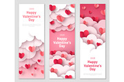 Valentine's Day vertical banners