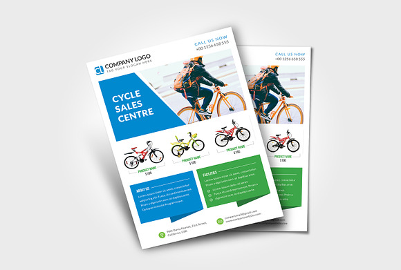 Cycle Store Flyer in Flyer Templates - product preview 1