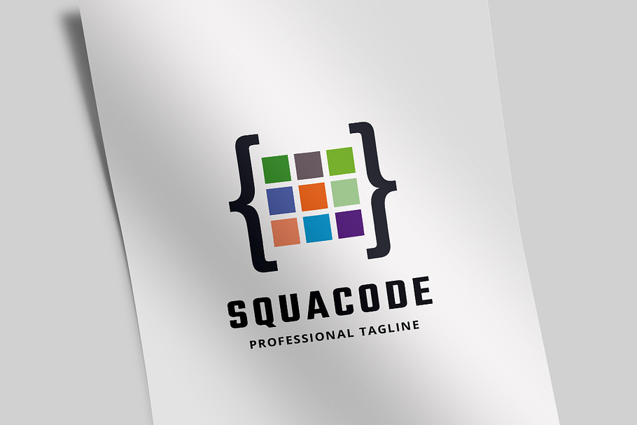 Squa Code Logo in Logo Templates - product preview 8