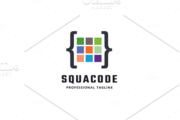 Squa Code Logo in Logo Templates - product preview 2