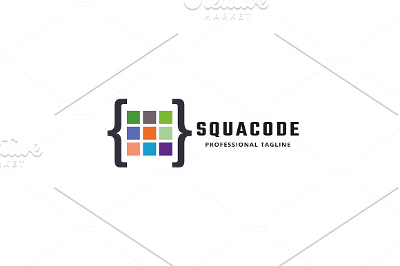 Squa Code Logo in Logo Templates - product preview 3