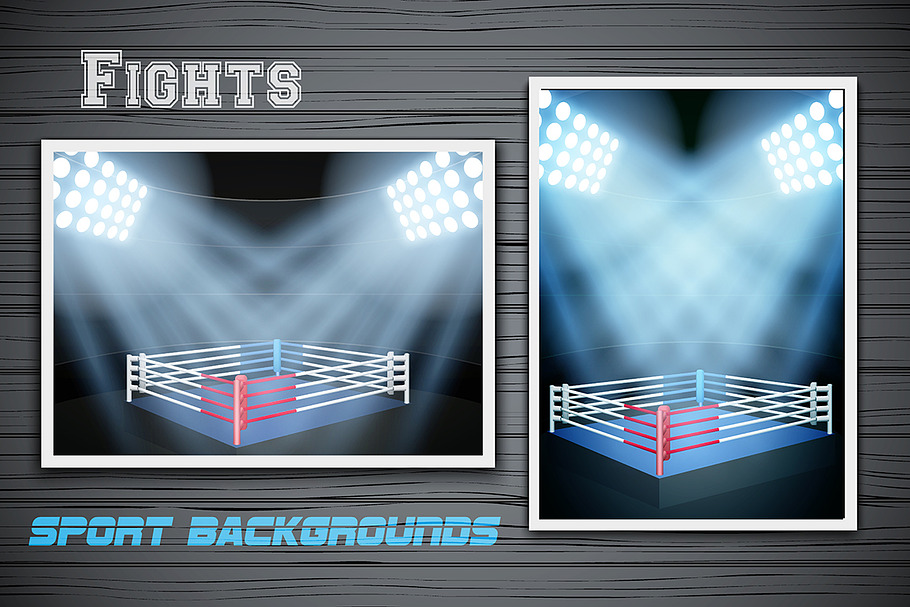 Night Fighting arena in lights in Illustrations - product preview 8