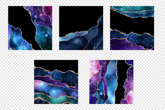 Galaxy Agate Borders in Textures - product preview 2