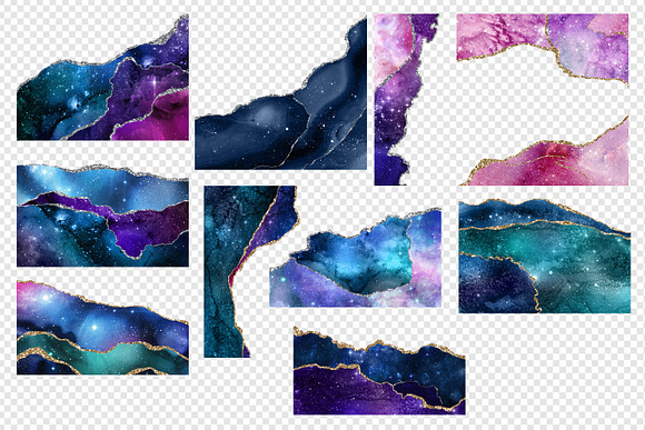 Galaxy Agate Borders in Textures - product preview 3