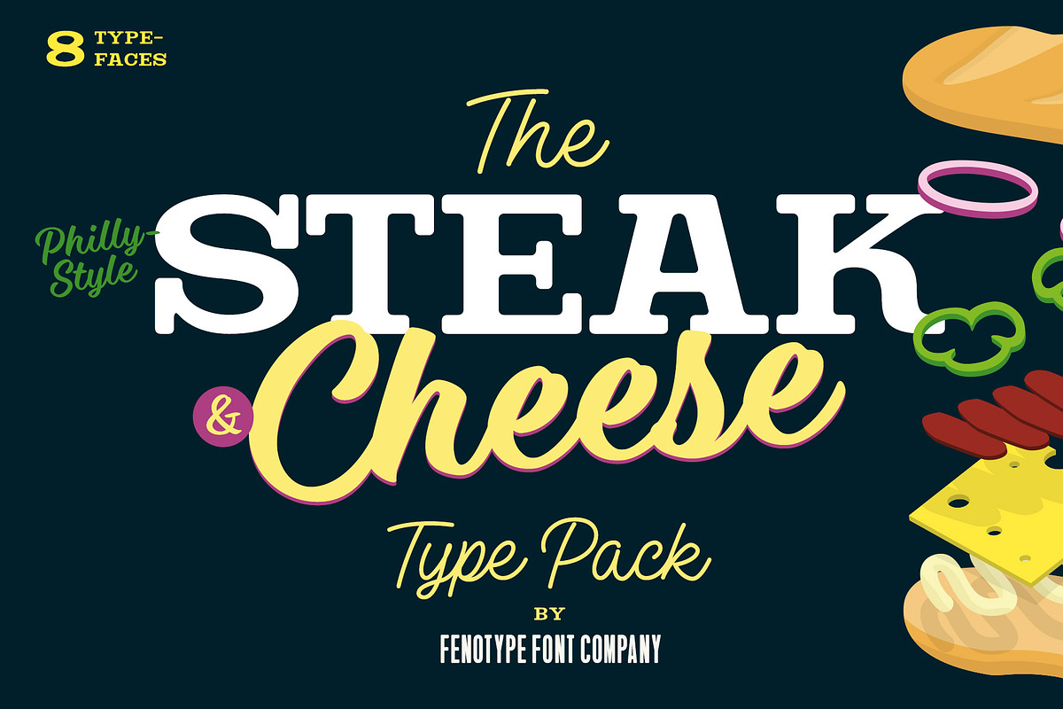 Steak & Cheese Bundle in Display Fonts - product preview 8