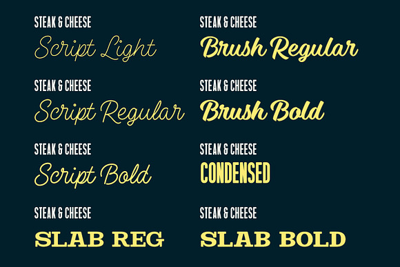 Steak & Cheese Bundle in Display Fonts - product preview 9