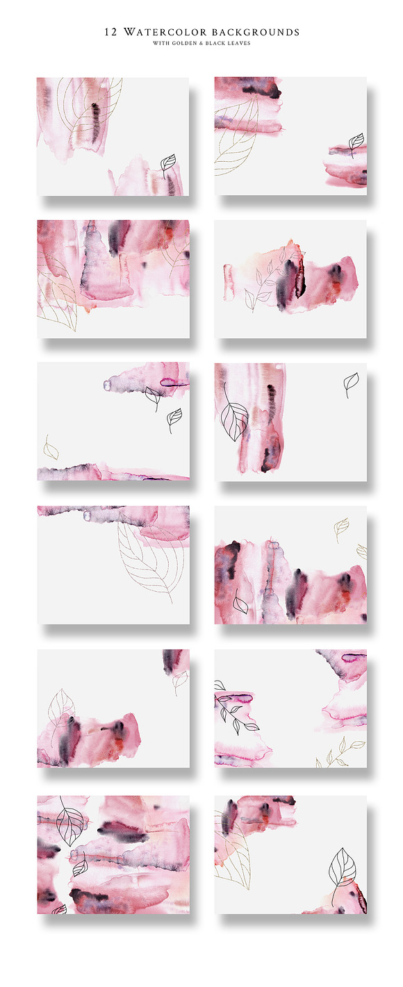 Watercolor backgrounds - Burgundy in Textures - product preview 1