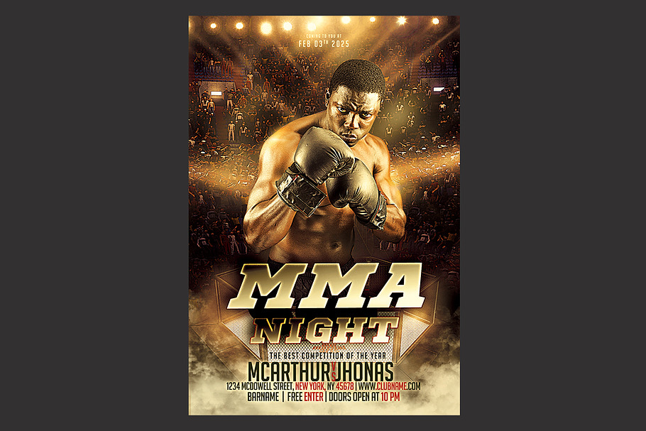 MMA Night Flyer in Flyer Templates - product preview 8