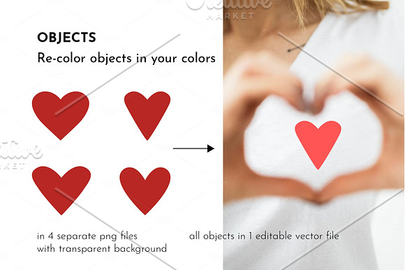 Heart Clipart & Heart Pattern. Love in Patterns - product preview 2