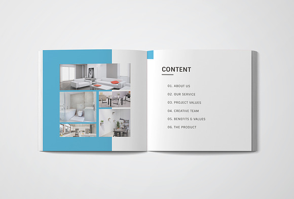 Square Interior Design Brochure in Brochure Templates - product preview 3