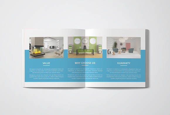 Square Interior Design Brochure in Brochure Templates - product preview 6