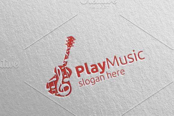 Music Logo with Note, Play Concept in Logo Templates - product preview 1