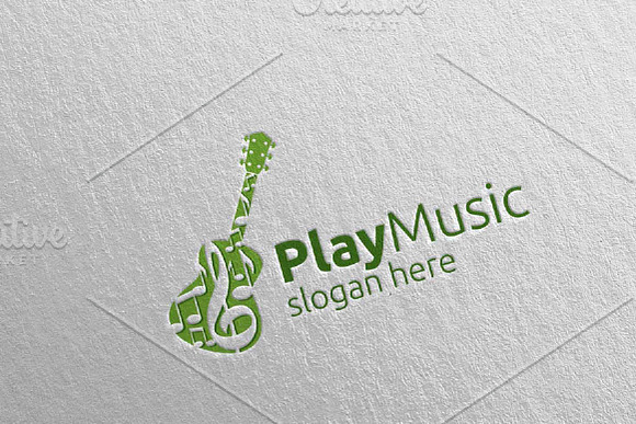 Music Logo with Note, Play Concept in Logo Templates - product preview 2