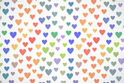 Colorful simple cute hearts pattern
