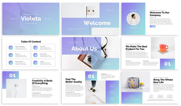Violeta - Powerpoint Template in PowerPoint Templates - product preview 1
