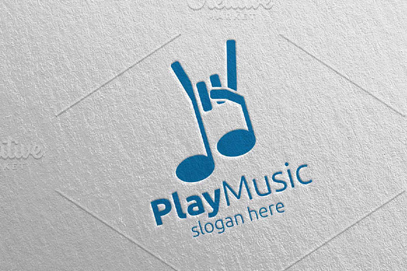 Rock Music Logo with Note Concept in Logo Templates - product preview 3