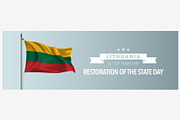 Lithuania day vector card