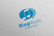 Blog Music Logo with Note Concept 41