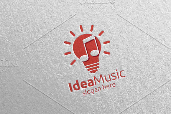 Idea Music Logo with Note Concept in Logo Templates - product preview 1