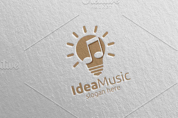 Idea Music Logo with Note Concept in Logo Templates - product preview 3