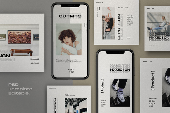 HAMILLTON - Social Media Pack Bundle in Instagram Templates - product preview 2