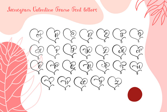 Monogram Heart Flourish Font in Display Fonts - product preview 3
