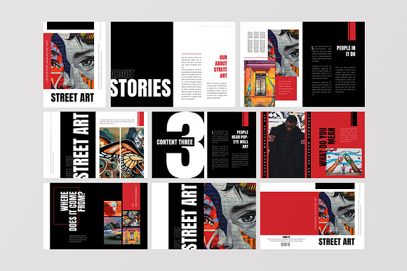 StreetArt - Pop Art Lookbook Magazin in Magazine Templates - product preview 4