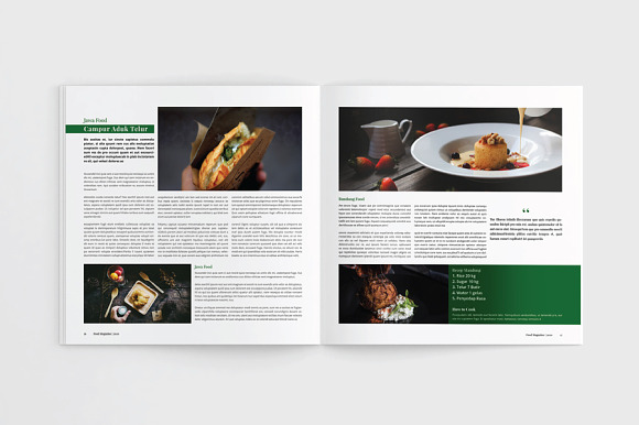 Square Food / Cookbook Magazine in Magazine Templates - product preview 8