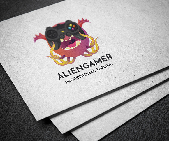Alien Gamer Logo in Logo Templates - product preview 1